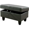 thumbnail image 1 of Faux Leather Rectangular Footrest Ottoman with Storage for Living Room Bedroom (Grey), 1 of 2