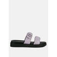 thumbnail image 1 of Faux Leather Ruched Strap Platform Sandals, 1 of 11