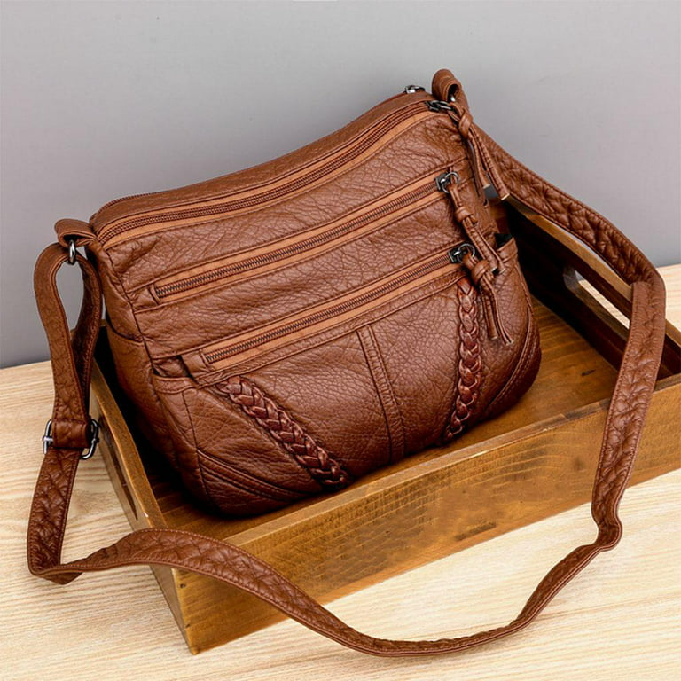 1pc Brown Vintage Crossbody Bag For Women, Fashionable & Spacious