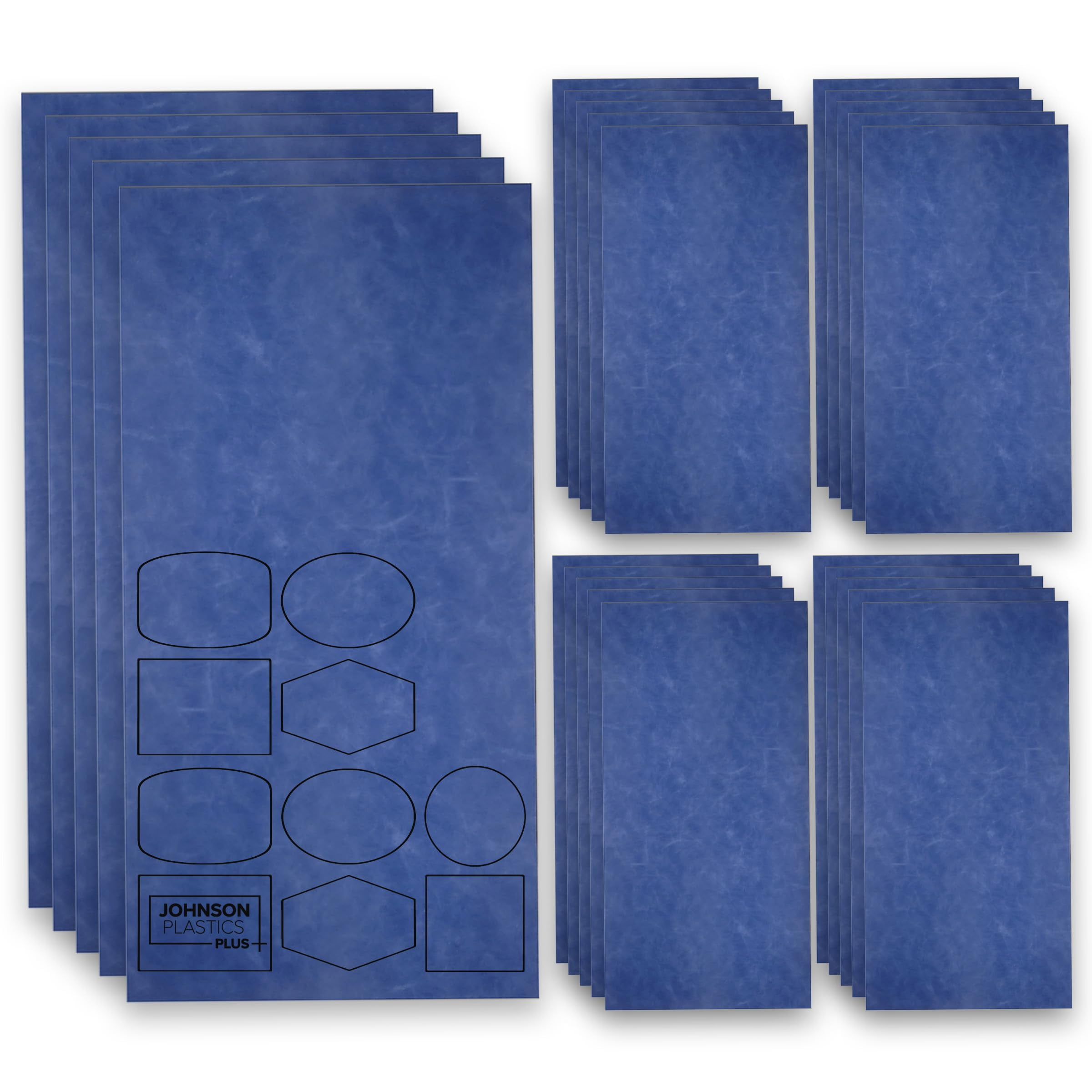 Faux Leather Sheet for Laser Engraving Crafts - Saddle Deluxe Colored Faux Leather-Like Material - Professional Leatherette Sheets for CO2 & Diode Lasers, UV-LED, HTV 12"x24"- 25 Pack, Navy Blue