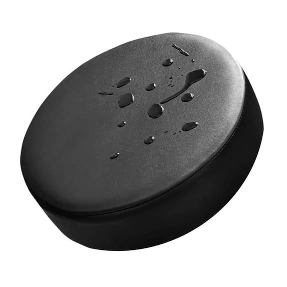 Faux Leather Stool Cover Water Resistant Dustproof with Elastic Chair Cushion Protector For Household Furniture