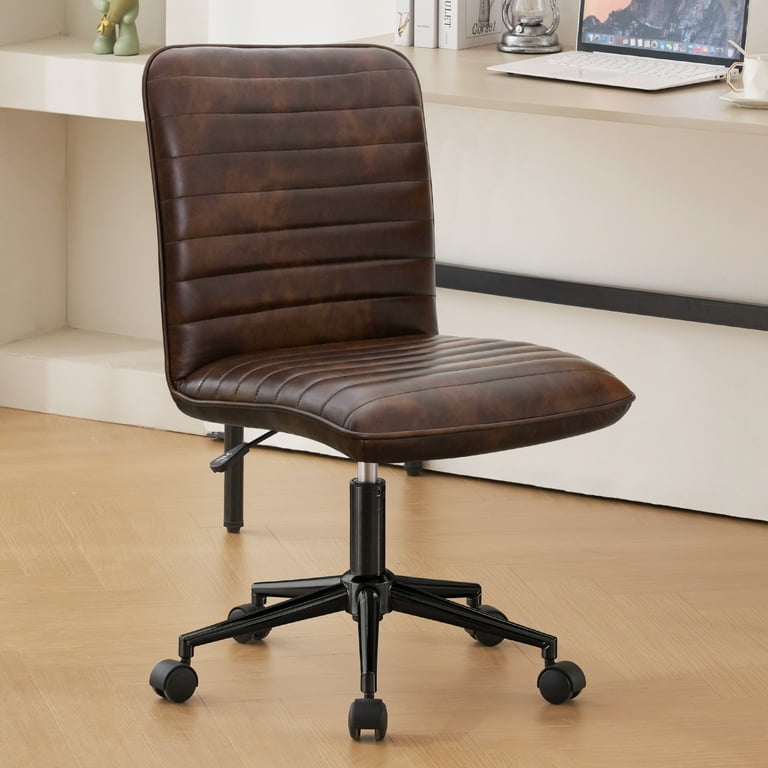 Faux leather 2024 rolling chair