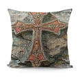 thumbnail image 1 of Throw Pillow Cases, Retro Cozy Square Decorative for Home Sofa Bedroom Car Office, 1 of 5