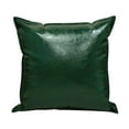 thumbnail image 1 of Faux Leather Throw Pillow Covers 18 X 18 Inches - Green Leather Pilow Covers Pack of 2, Solid Dyed Leather Pillowcases for Couch Bed Sofa Garden Home Decorative, 1 of 6