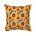 thumbnail image 1 of Faux Leather Throw Pillow Covers, Beautiful Bohemian Sunflower Decorative Pillow Covers for Couch Sofa Bed Living Room Home Garden, Pillow Cases with Invisible Zipper, 1 of 6