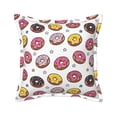 thumbnail image 1 of Faux Leather Throw Pillow Covers, Cartoon Donut Star Print Decorative Pillow Covers for Couch Sofa Bed Living Room Home Garden, Pillow Cases with Invisible Zipper, 1 of 6
