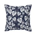thumbnail image 1 of Faux Leather Throw Pillow Covers, white leaves Decorative Pillow Covers for Couch Sofa Bed Living Room Home Garden, Pillow Cases with Invisible Zipper, 1 of 6