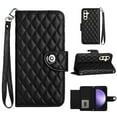 thumbnail image 1 of Faux Leather Wallet Case Compatible with Samsung Galaxy A15 | Classic Wrist Strap Flip Case | Ultra Slim Card Slots Stand Function Shockproof Phone Cover for Samsung Galaxy A15 - Black, 1 of 7