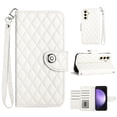 thumbnail image 1 of Faux Leather Wallet Case Compatible with Samsung Galaxy A15 | Classic Wrist Strap Flip Case | Ultra Slim Card Slots Stand Function Shockproof Phone Cover for Samsung Galaxy A15 - White, 1 of 7