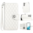 thumbnail image 1 of Faux Leather Wallet Case Compatible with Samsung Galaxy S22 Plus | Classic Wrist Strap Flip Case | Ultra Slim Card Slots Stand Function Shockproof Phone Cover for Samsung Galaxy S22 Plus - White, 1 of 7
