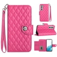 thumbnail image 1 of Faux Leather Wallet Case Compatible with Samsung Galaxy S22 Plus | Classic Wrist Strap Flip Case | Ultra Slim Card Slots Stand Function Shockproof Phone Cover for Samsung Galaxy S22 Plus - Rose, 1 of 7