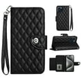 thumbnail image 1 of Faux Leather Wallet Case Compatible with iPhone 13 Pro | Classic Wrist Strap Flip Case | Ultra Slim Card Slots Stand Function Shockproof Phone Cover for iPhone 13 Pro - Black, 1 of 7