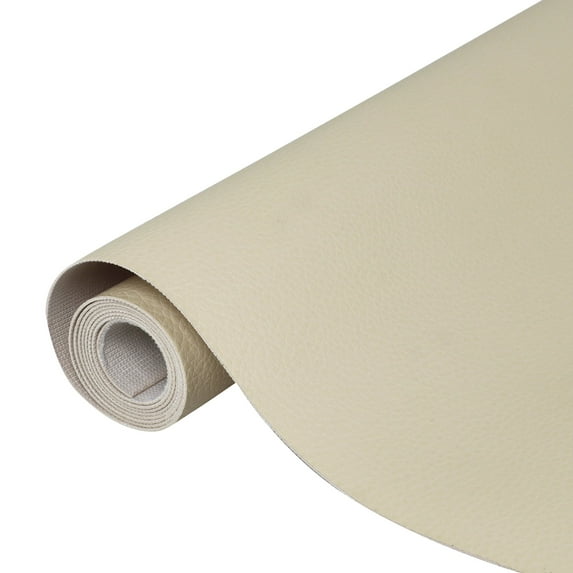 Faux Leather Waterproof Synthetic Fabric Repair for Car seat, Couch Covers,Upholstery Craft Sewing Beige 60"x54"
