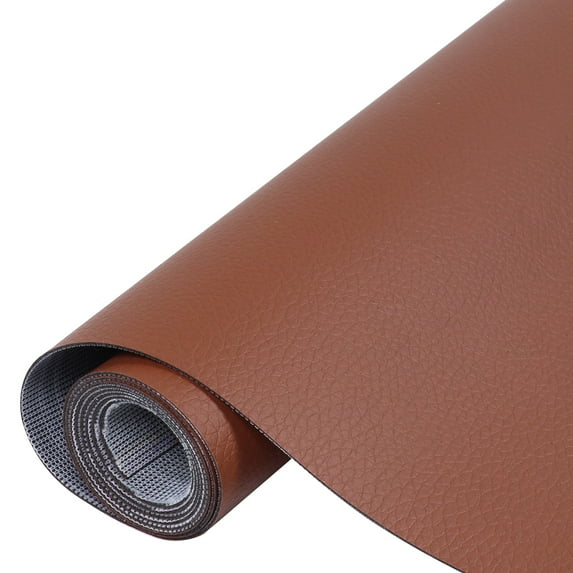 Faux Leather Waterproof Synthetic Fabric Repair for Car seat, Couch Covers,Upholstery Craft Sewing Brown 32"x54"