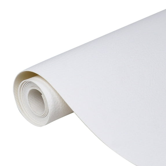 Faux Leather Waterproof Synthetic Fabric Repair for Car seat, Couch Covers,Upholstery Craft Sewing White 84"x54"