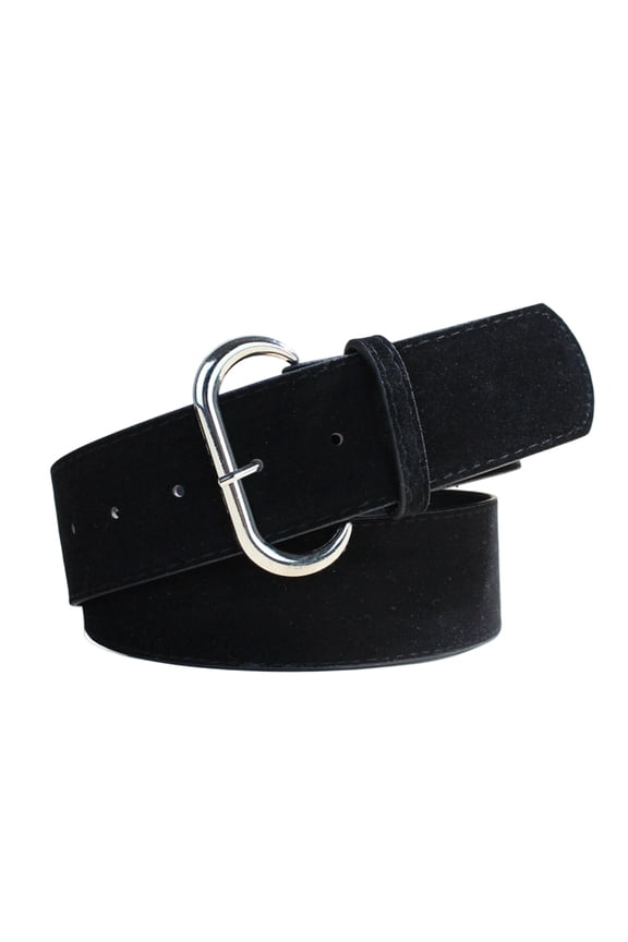 Faux Leather Wide Strap With Buckles Adjustable For Daily Wear Unisex Cincher