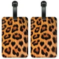 thumbnail image 1 of Faux Leopard Fur - Luggage ID Tags / Suitcase Identification Cards - Set of 2, 1 of 5