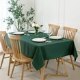 thumbnail image 1 of Faux Linen Textured Rectangle Tablecloth Water Resistant Wrinkle Free Spill-Proof Soft Table Cloth for Dining Room Decoration, Banquet, Christmas Holiday Dinner, 60 x 84 Inch Hunter Green, 1 of 5
