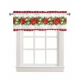 thumbnail image 1 of Faux Linen Valances for Windows Christmas Garland Pine Tree Decoration Curtains Valance Light Filtering Rod Pocket Small Window Treatment for Kitchen Living Room Bedroom 60x18In, 1 of 6
