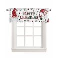 thumbnail image 1 of Faux Linen Valances for Windows Christmas Hat Dwarf Gift Curtains Valance Light Filtering Rod Pocket Small Window Treatment for Kitchen Living Room Bedroom 54x18In, 1 of 6