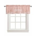 thumbnail image 1 of Faux Linen Valances for Windows Merry Christmas Winter Snowflake Pink Curtains Valance Light Filtering Rod Pocket Small Window Treatment for Kitchen Living Room Bedroom 54x18In, 1 of 6