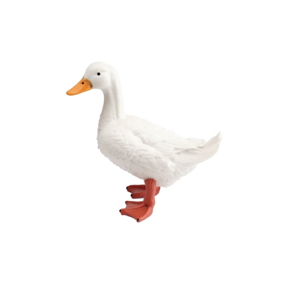 Faux Lion Head Goose Figurine 4 Inch Animal Shape Desktop Accent for Home Indoor Decoration Display