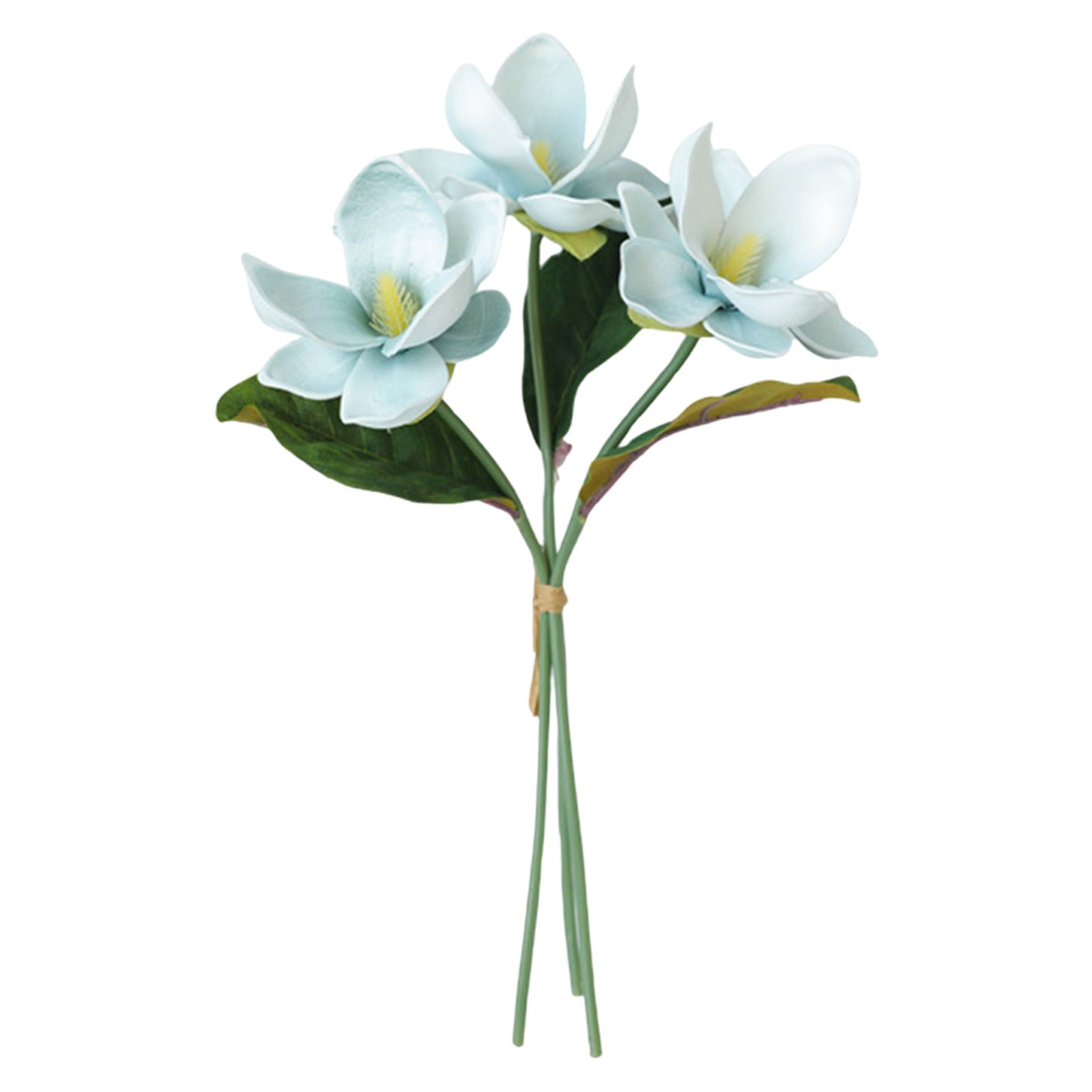 Faux Magnolia Bouquet 1-Pack - 3 Stems Realistic PU Artificial Flowers ...