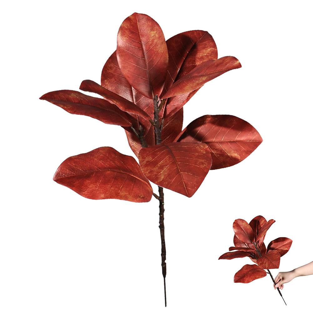 Faux Magnolia Leaf Stems,Green Realistic Magnolia Leaves Real Touch ...