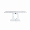 thumbnail image 1 of Faux Marble Pedestal Base Dining Table - White Marble, 1 of 1
