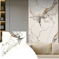 thumbnail image 1 of Faux Marble Wall Panels - 2X4 - Glossy - White, Black, Brown Veins - Covers 31 sqft, 1 of 8