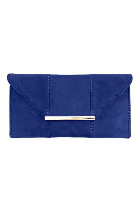 Faux Microsuede Envelope Clutch