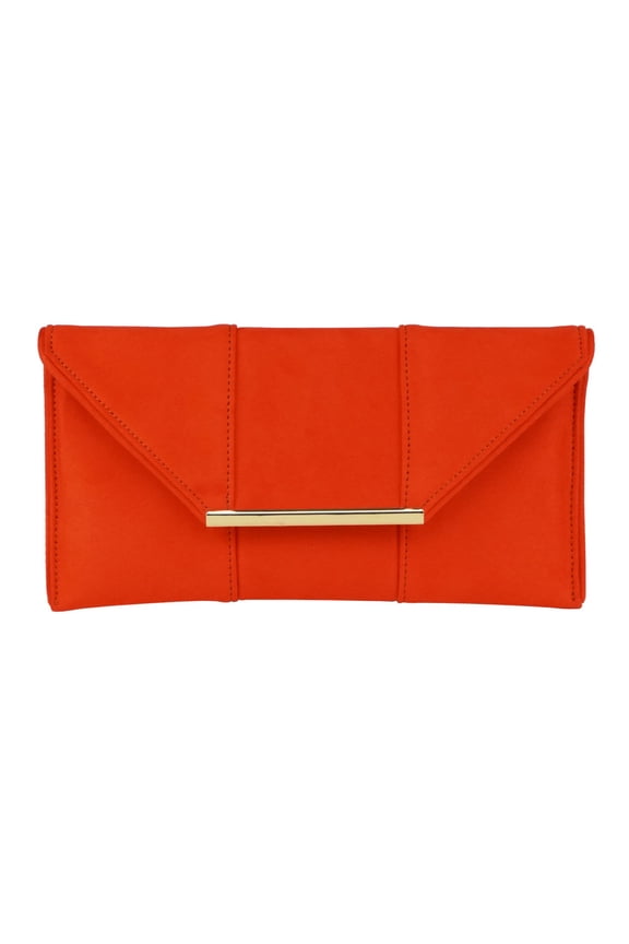 Faux Microsuede Envelope Clutch