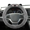 thumbnail image 1 of Faux Mink Fur Steering Wheel Cover for Cars SUV Trucks | Winter Warm Hand | Universal Fit 38cm | Anti-Slip Inner for Enhanced | Shed-Resistant Long-Lasting Polyester | Easy Install | Upgrade, 1 of 5