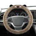 thumbnail image 1 of Faux Mink Fur Steering Wheel Cover for Cars SUV Trucks | Winter Warm Hand | Universal Fit 38cm | Anti-Slip Inner for Enhanced | Shed-Resistant Long-Lasting Polyester | Easy Install | Upgrade, 1 of 5