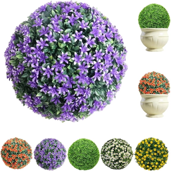 Faux Mum Garden Spheres, Wicker Park Garden Spheres, Artificial Mum Spheres, Faux Fall Mums Sphere for Outdoor Planters