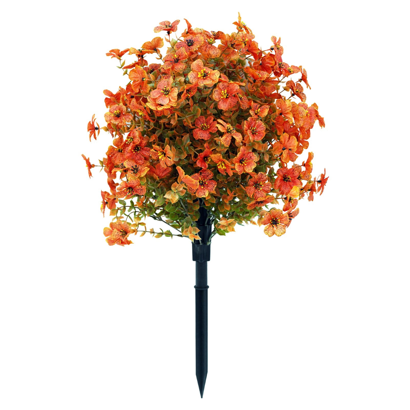 Faux Mums for Outdoor Planters, Artificial Fall Flower Bush, UV ...