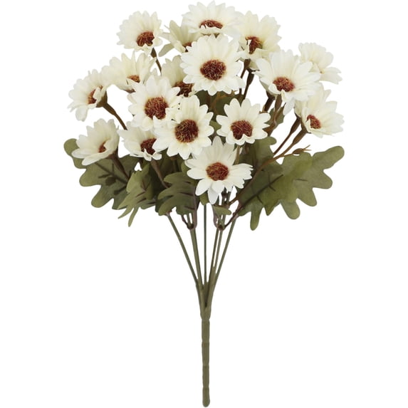 Faux Mums For Outdoor Planters, Artificial Mums Fake Flowers Plants, Fall Decor For Garden Porch Window Box, Faux Floral Bouquet For Home Wedding Farmhouse Indoor Outdoor Use