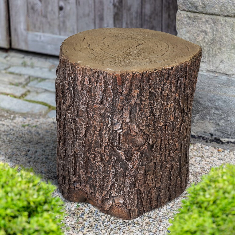 Faux Oak Stump Cover for Yard Faux Wood Stump Stool Concrete End