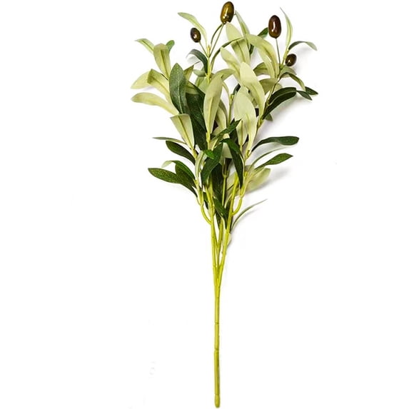 Faux Olive Branches for Vase ,Artificial Olive Branch Greenery Stems Fake Plants,Fake Flowers Olive Tree Branches Artificial Plants Green Stems Magnolia Leaves Fake Berries Silk Fabric Leaf Cuttings