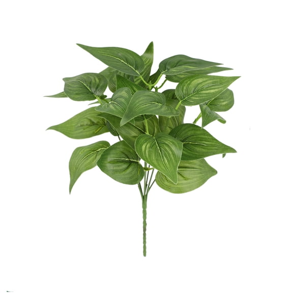 Faux Outdoor Plants,Outdoor Fake Plants,Artificial Turtle Back Leaf Plants - 12IN Premium Realistic Faux Greenery with Pots, Tropical Indoor Outdoor Decor,Artificial Green Plants(B)