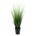 thumbnail image 1 of Faux PVC Grass in Round Zinc Planter Black, 1 of 5