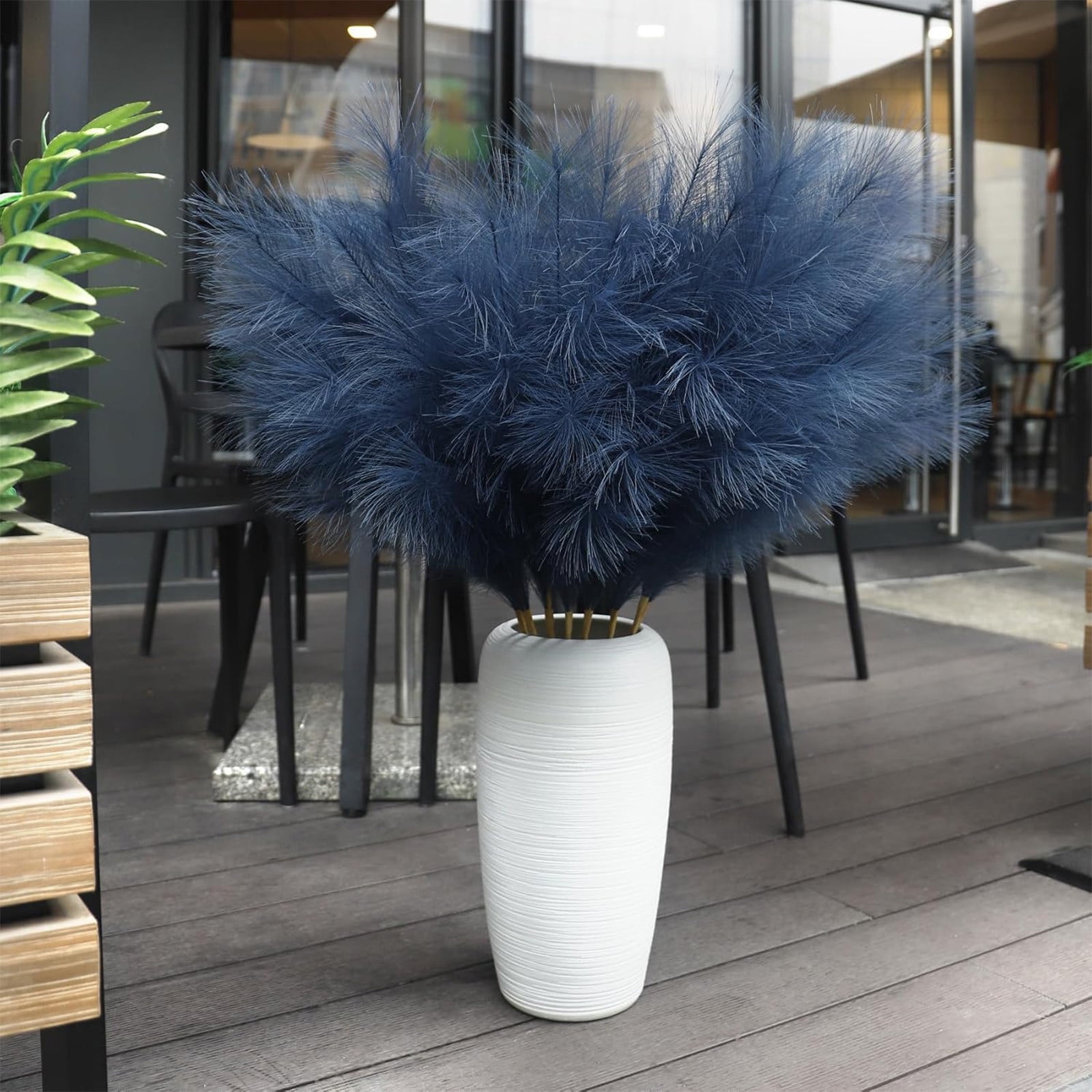 Visual Reference: Faux Pampas Grass 45Cm Velvety Boho Decor For Weddings Gothic