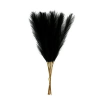 Faux Pampas Grass – Artificial Boho Feather Flower Stem for Vase Decor, Gothic Festival Wedding Party Centerpiece, No-Shed Minimalist Home Decoration
