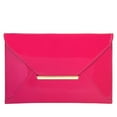 thumbnail image 1 of Faux Patent Leather Envelope Candy Clutch Bag, 1 of 62