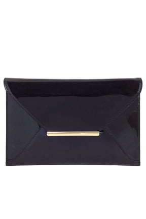 Faux Patent Leather Envelope Candy Clutch Bag
