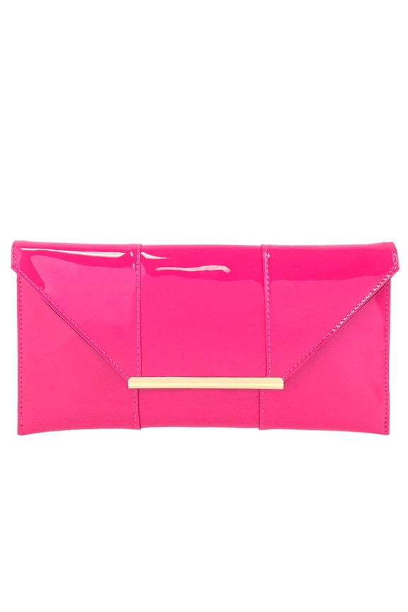 Faux Patent Leather Envelope Candy Clutch