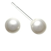EARRINGS BY EMMA Faux Pearl Studs Hypoallergenic Earrings for Sensitive Ears Made with Plastic Posts