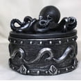 thumbnail image 1 of Faux Pewter Nautical Marine Octopus Keeper Of The Seas Decorative Box Figurine, 1 of 10