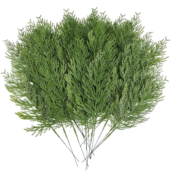 Faux Pine Needles and Leaves, Artificial Branches for Floral Arrangements, Holiday Wreath Making, Home and Seasonal Decor,Green