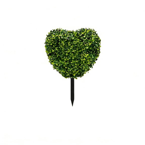 Faux Plants, Heart-Shaped Insert - Small Fake Plant, Greenery Décor for Indoor Home, Valentine's Day Gift, No Maintenance Required